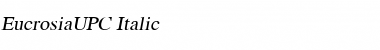 Download EucrosiaUPC Italic Font Title Preview