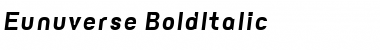 Download Eunuverse ItalicBold Font Title Preview