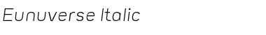 Download Eunuverse Italic Font Title Preview