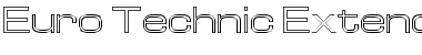 Download Euro Technic Extended Outline Regular Font Title Preview