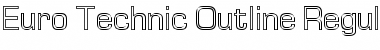 Download Euro Technic Outline Regular Font Title Preview