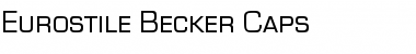 Download Eurostile Becker Caps Regular Font Title Preview