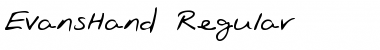 Download EvansHand Regular Font Title Preview