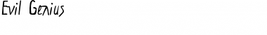 Download Evil Genius Regular Font Title Preview