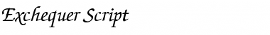 Download Exchequer Script Regular Font Title Preview