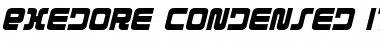 Download Exedore Condensed Italic Condensed Italic Font Title Preview