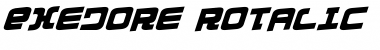 Download Exedore Rotalic Regular Font Title Preview