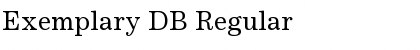 Download Exemplary DB Regular Font Title Preview