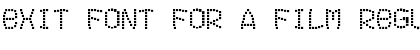 Download Exit font for a film Regular Font Title Preview
