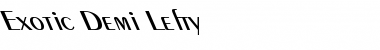 Download Exotic-Demi Lefty Regular Font Title Preview