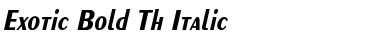 Download Exotic-Bold Th Italic Italic Font Title Preview