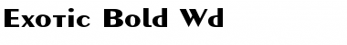 Download Exotic-Bold Wd Regular Font Title Preview