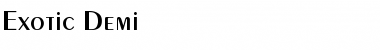 Download Exotic-Demi Regular Font Title Preview