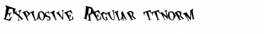 Download Explosive Regular Font Title Preview