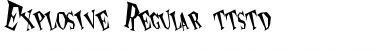 Download Explosive Regular Font Title Preview