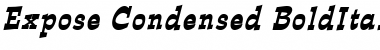 Download Expose Condensed BoldItalic Font Title Preview