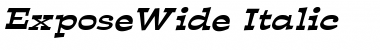Download ExposeWide Italic Font Title Preview