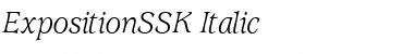 Download ExpositionSSK Italic Font Title Preview