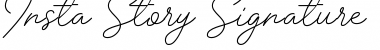 Download Insta Story Signature Regular Font Title Preview