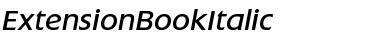 Download ExtensionBookItalic Roman Font Title Preview