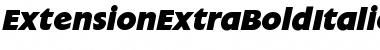 Download ExtensionExtraBoldItalic Roman Font Title Preview