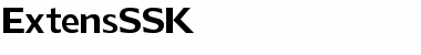 Download ExtensSSK Regular Font Title Preview
