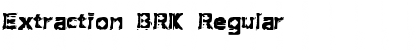 Download Extraction BRK Regular Font Title Preview