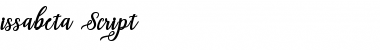 Download Issabeta Script Regular Font Title Preview