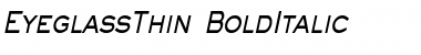 Download EyeglassThin BoldItalic Font Title Preview
