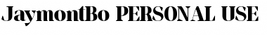 Download Jaymont PERSONAL Bold Font Title Preview