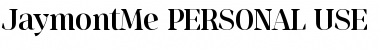 Download Jaymont PERSONAL Medium Font Title Preview