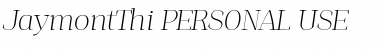 Download Jaymont PERSONAL Thin Italic Font Title Preview