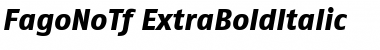 Download FagoNoTf ItalicExtrabold Font