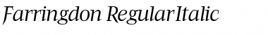 Download Farringdon RegularItalic Font Title Preview