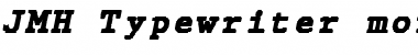 Download JMH Typewriter mono Black Italic Font Title Preview