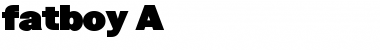 Download fatboy A Font Title Preview