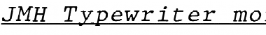 Download JMH Typewriter mono Under Italic Font Title Preview