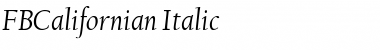 Download FBCalifornian Italic Font Title Preview