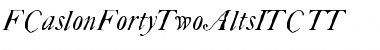 Download FCaslonFortyTwoAltsITC TT Italic Font Title Preview