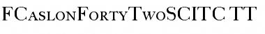 Download FCaslonFortyTwoSCITC TT Roman Font Title Preview