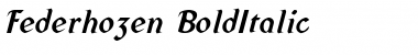 Download Federhozen BoldItalic Font Title Preview