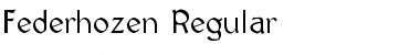 Download Federhozen Regular Font Title Preview