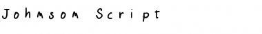 Download Johnson script Regular Font Title Preview