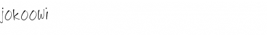 Download jokoowi Regular Font Title Preview