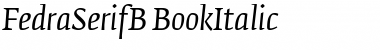 Download FedraSerifB Italic Font Title Preview