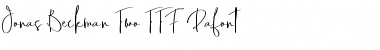 Download Jonas Beckman Two Regular Font Title Preview