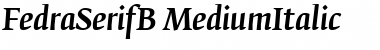 Download FedraSerifB Italic Font Title Preview