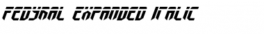 Download Fedyral Expanded Italic Expanded Italic Font Title Preview