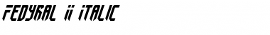 Download Fedyral II Italic Italic Font Title Preview