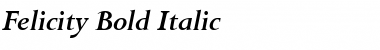 Download Felicity Bold Italic Font